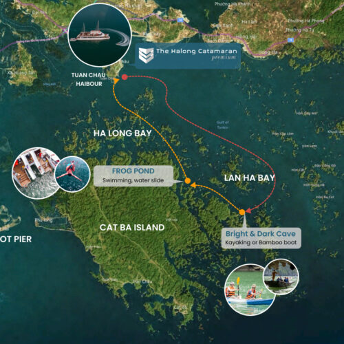 halong bay tours cruises from Hanoi to Halong bay best things to do in Halong Bay Hotels with 1 day trip the catamaran overnight luxury cruises