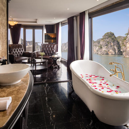 halong bay tours cruises from Hanoi to Halong bay best things to do in Halong Bay Hotels with 1 overnight trip ambassador luxury 5 stars cruises